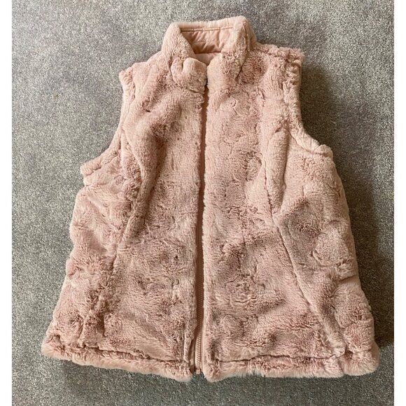 Nicole Miller Pink Vest Reversible Quilted & Faux Fur Medium - Picture 3 of 11